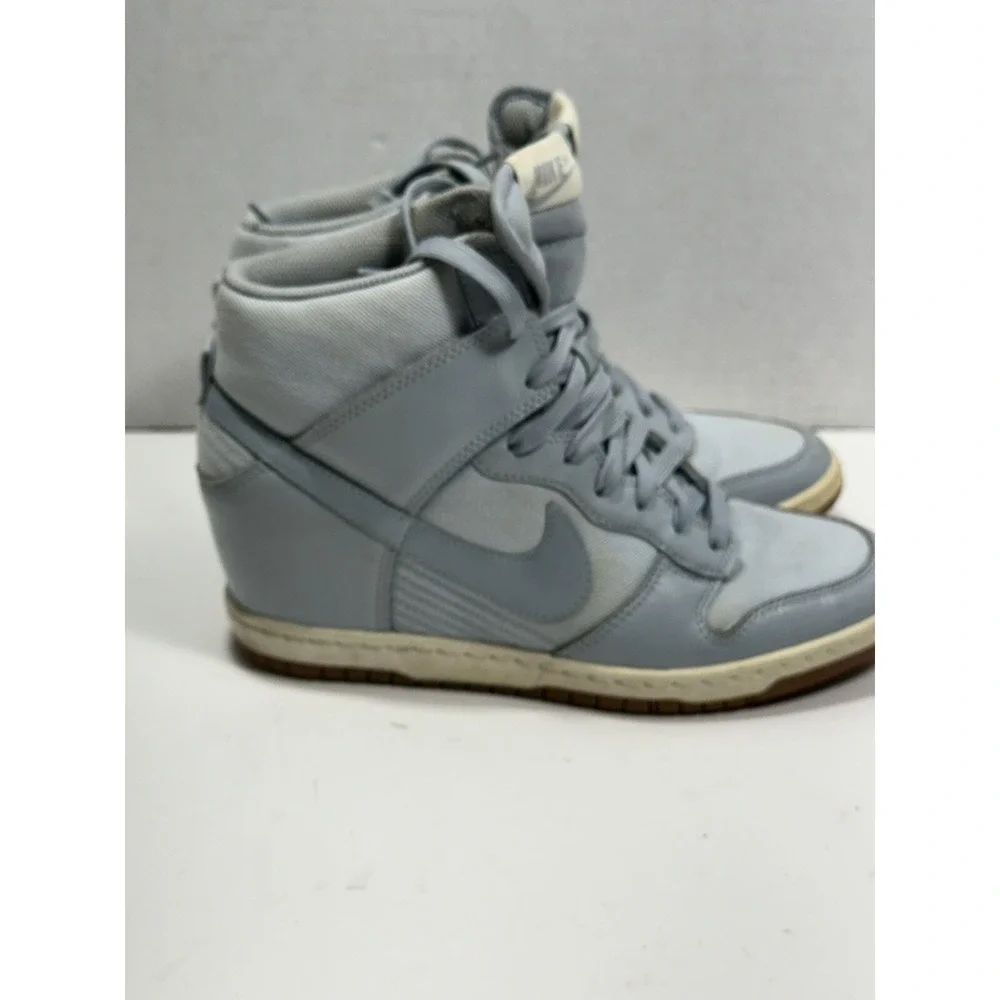 Nike Dunk Sky High Wedge Women's Gum Sole‎ Essential Grey Denim Size 8.5 READ